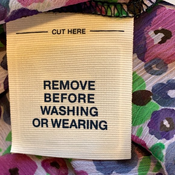 NWT Old Navy 1/4 Button Up Semi Sheer Floral Top Cap Sleeves MultiColor Size S - Picture 13 of 13